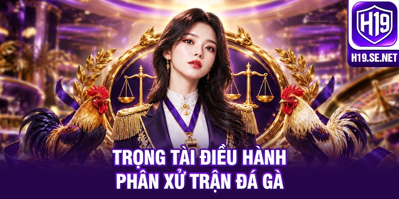 Trọng tài điều hành phân xử trận đá gà